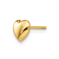 Single 14K Polished Heart Post Stud Earring