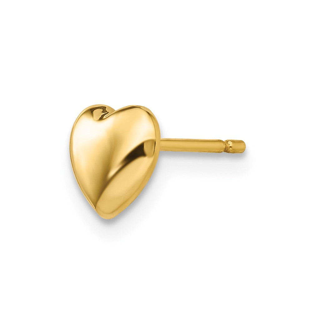 Single 14K Polished Heart Post Stud Earring