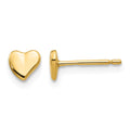 14K Polished Heart Post Stud Earrings