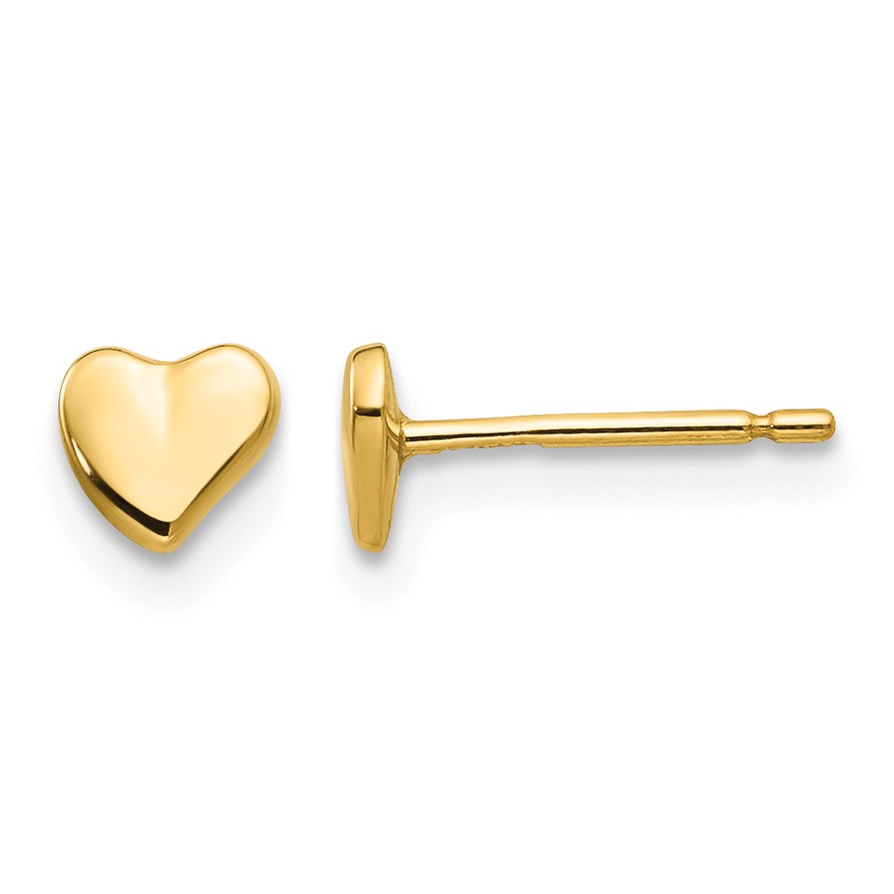 14K Polished Heart Post Stud Earrings