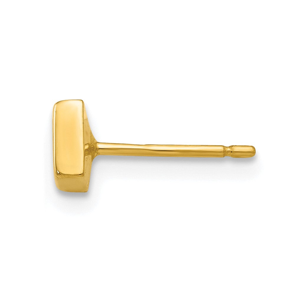 Single 14k Polished Square Post Earring