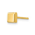 Single 14k Polished Square Post Earring