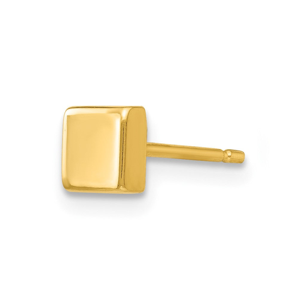 Single 14k Polished Square Post Earring
