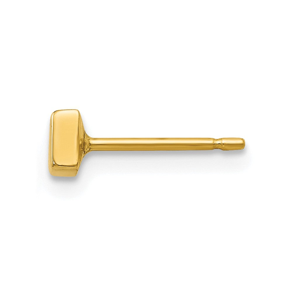 Single 14k Polished Square Post Earring