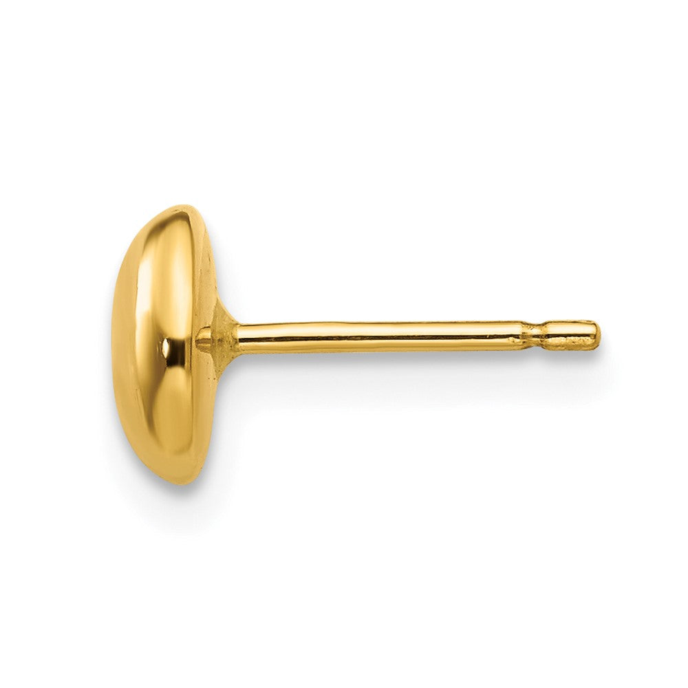 Single 14k 7mm Polished Round Button Post Earring