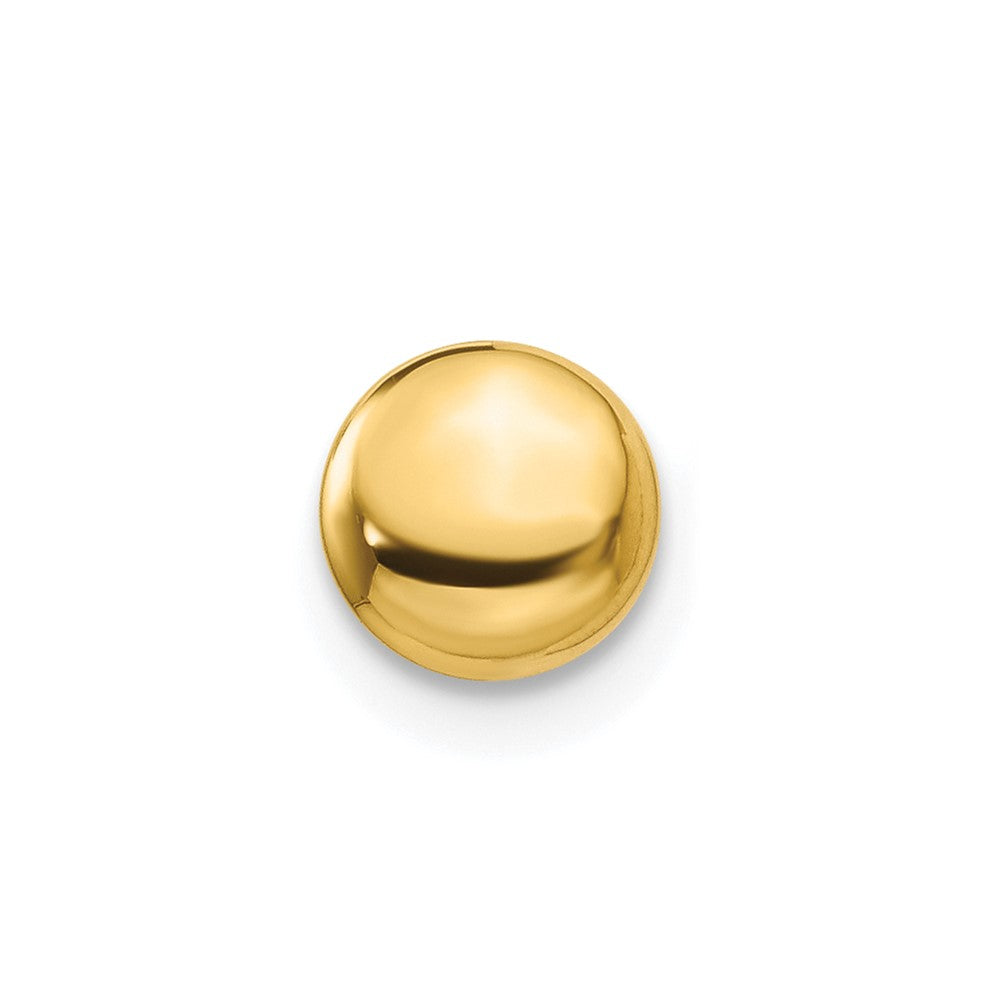Single 14k 6mm Polished Button Post Earring