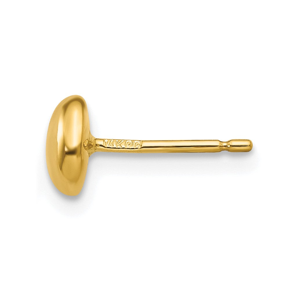 Single 14k 6mm Polished Button Post Earring