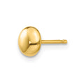 Single 14k 6mm Polished Button Post Earring