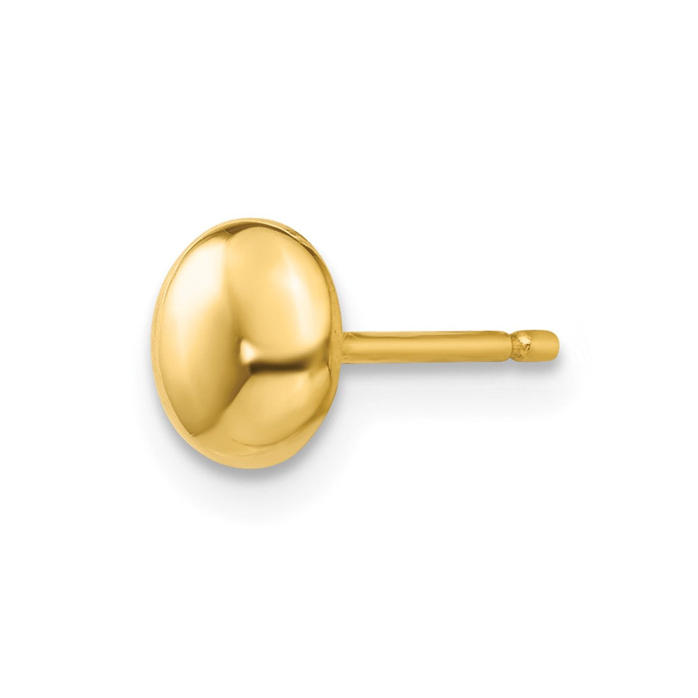 Single 14k 6mm Polished Button Post Earring