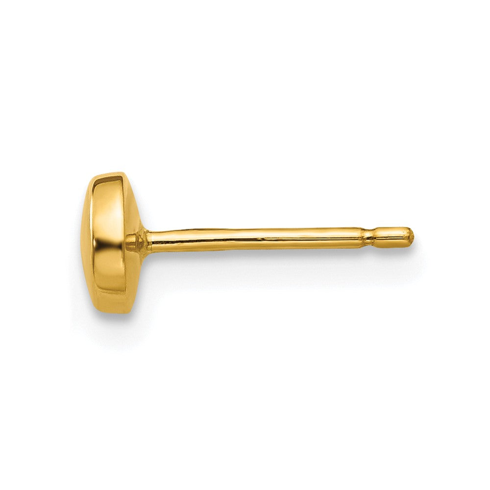 Single 14k 5mm Polished Round Button Post Earring