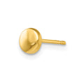 Single 14k 5mm Polished Round Button Post Earring
