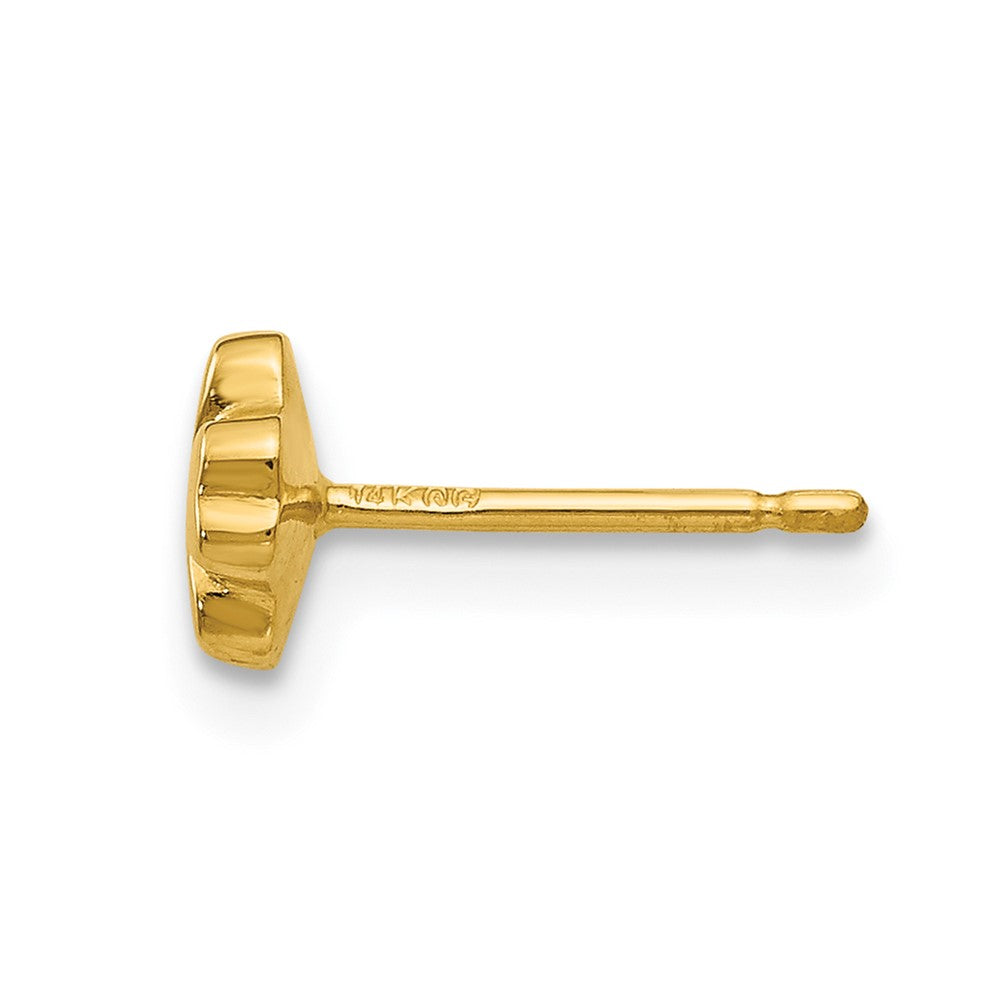 Single 14k Polished 4-Leaf Clover Post Earring