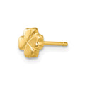 Single 14k Polished 4-Leaf Clover Post Earring