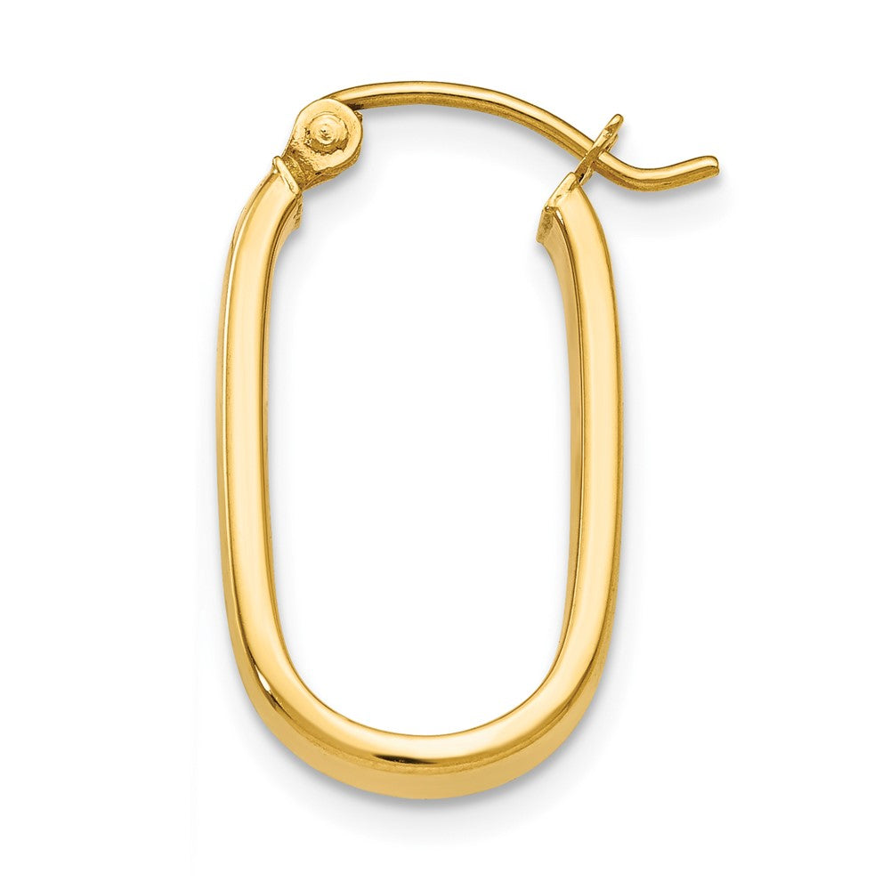 Single 14k Polished 3.5mm Oval Hoop Earring