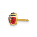 Single 14k Enameled Ladybug Earring