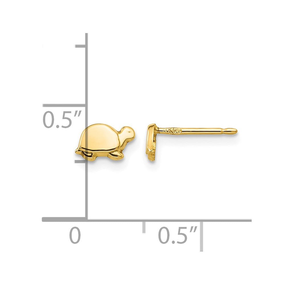14k Mini Turtle Earrings
