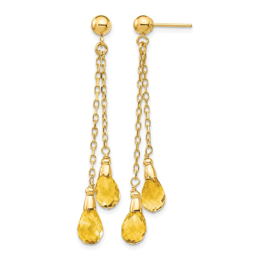 14k Citrine Dangle Earrings