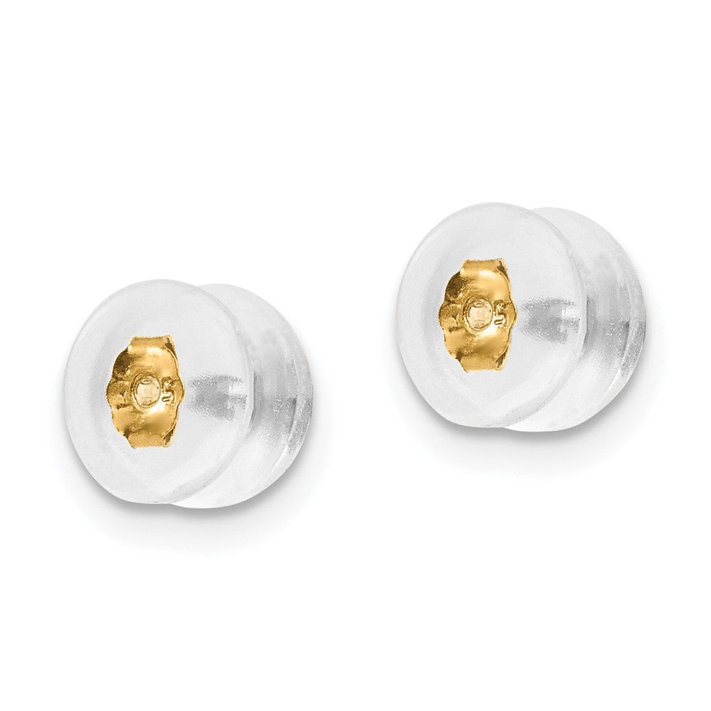 Silicone Sliders 14k YG Skewback Mushroom 1 Pair