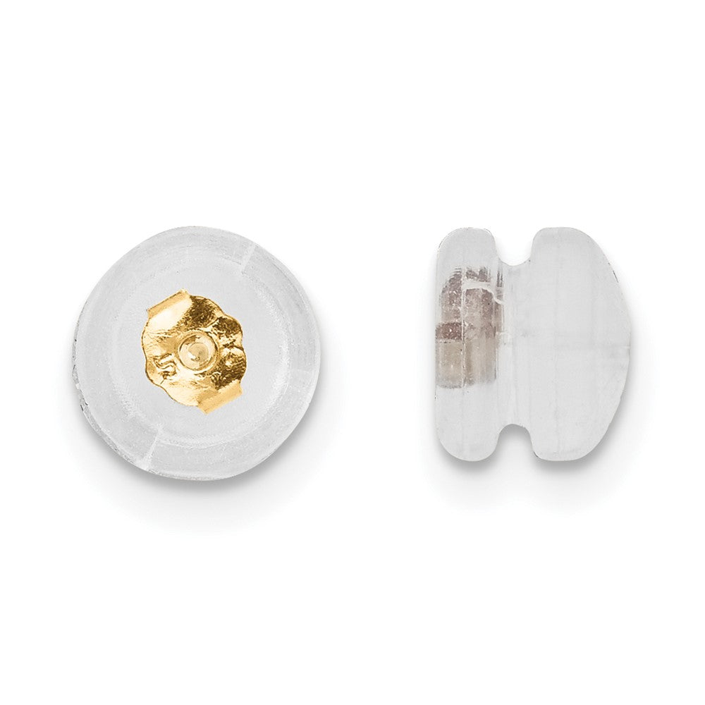 Silicone Sliders 14k YG Skewback Mushroom 1 Pair