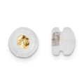 Silicone Sliders 14k YG Skewback Mushroom 1 Pair