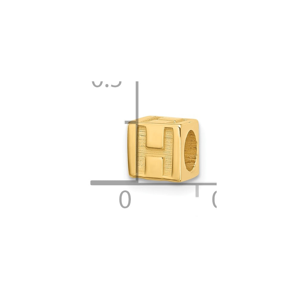 14ky Alphabet Bead Letter H