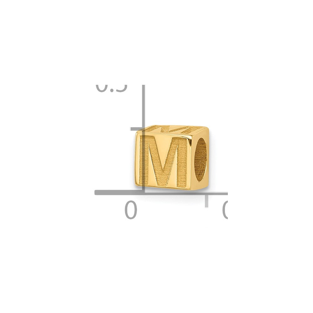 14ky Alphabet Bead Letter M