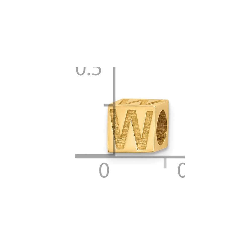 14ky Alphabet Bead Letter W