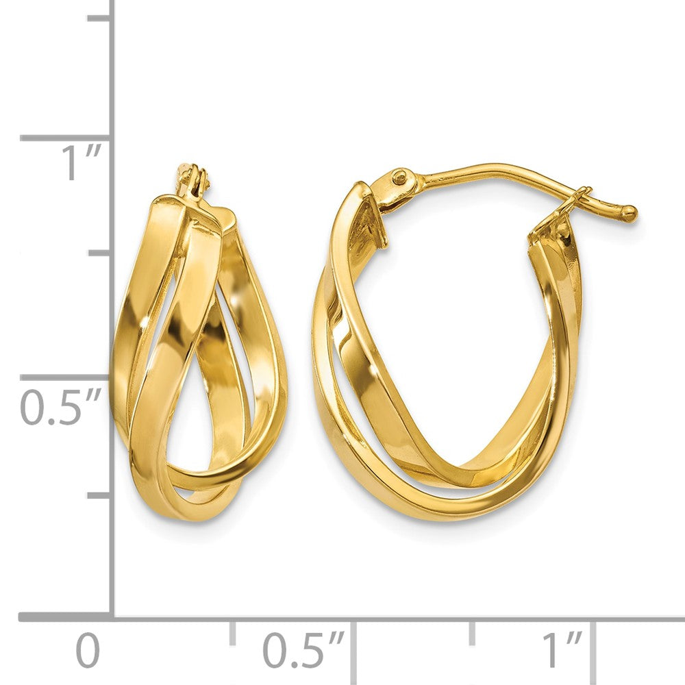 14k Twisted Hoop Earrings