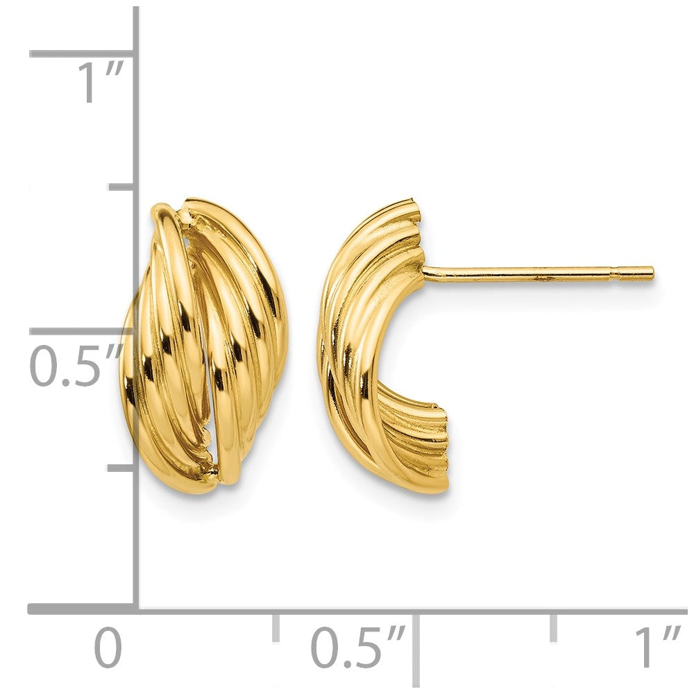 14k Polished Fancy Post Earrings