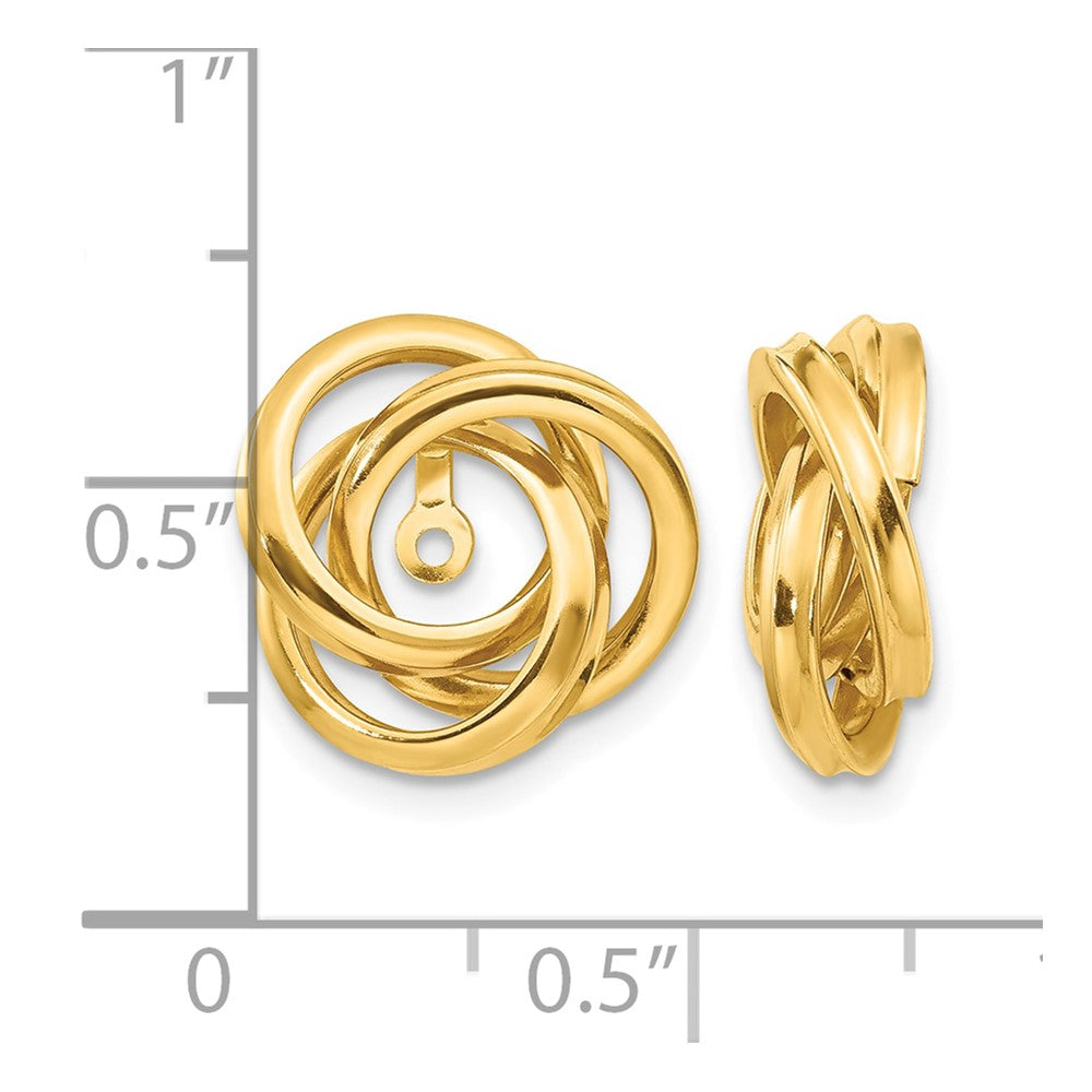 14k Polished Love Knot Earring Jackets