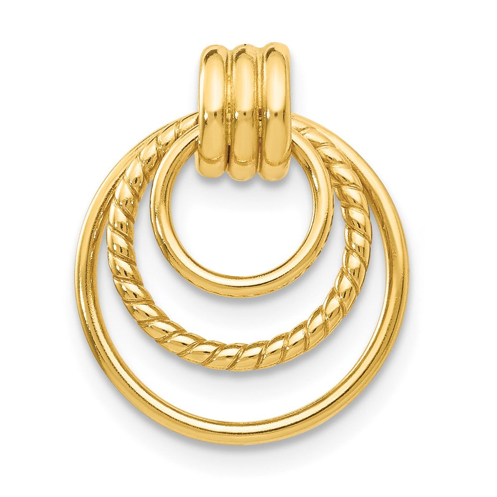 Single 14k Polished and Textured Fancy Post Earring