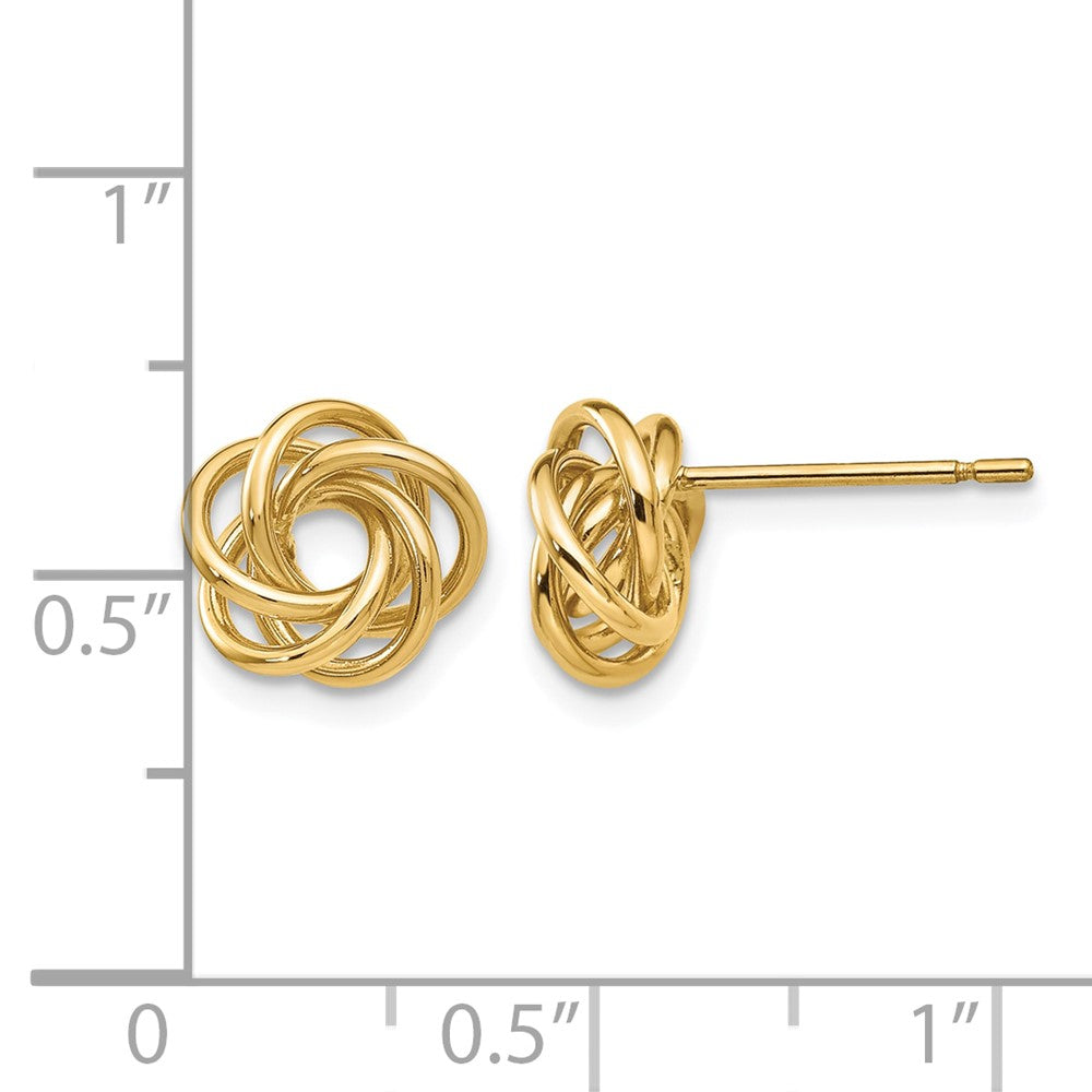 14k Polished Knot Post Earrings