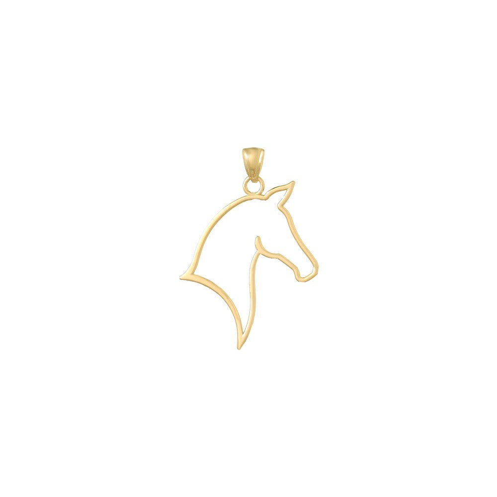 10k Horse Head Pendant