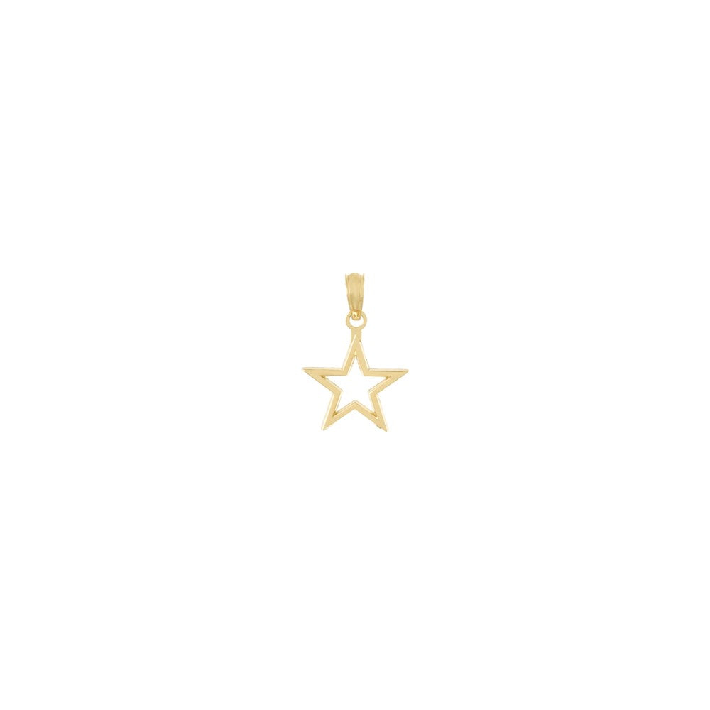 10k Cut-out Star Charm